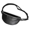 Hides Leather Co. Women's Black Leather Belt Bag With Card Slots