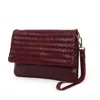 Hides Leather Co. Women's Red Convertible Leather Clutch, Crossbody Iphone&passport Bag
