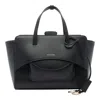 Hidesins Structured Leather Shoulder Bag Flap Design In Black