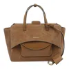 Hidesins Caramel Leather Flap Shopper Bag M Medium In Brown