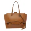 Hidesins Flap Large Leather Tote Bag In Brown