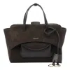 Hidesins Double Handle Leather Cross-body Bag In Brown