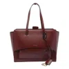 Hidesins Bordeaux Large Flap Tote Bag In Red