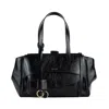 Hidesins Basset Elisir Black Shiny Calfskin Bag In Black