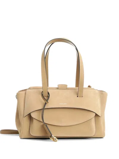 Hidesins Basset Suede Tote Bag In Brown