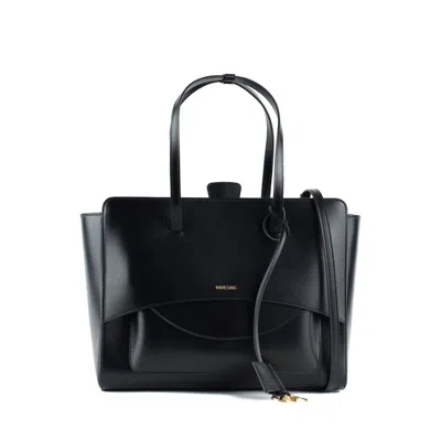 Hidesins Black Leather Bag Flap L