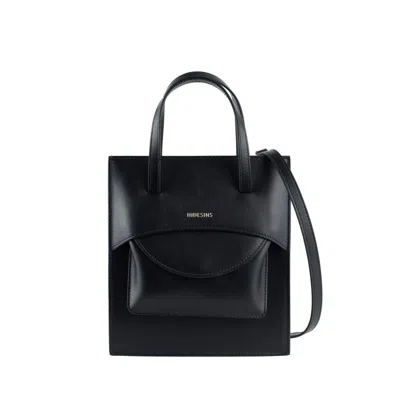 Hidesins Black Leather Flap J Bag