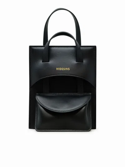 Hidesins Black Leather Handbag