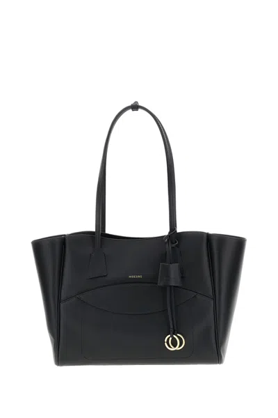 Hidesins Black Shopper Leather Shoulder Bag