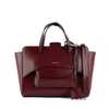 Hidesins Bordeaux Leather Bag Flap M In Red
