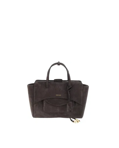 Hidesins Borsa Flap M Suede Smoky In Sdsmk