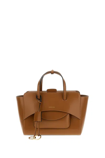 Hidesins Brown Leather Flap M Crossbody Bag