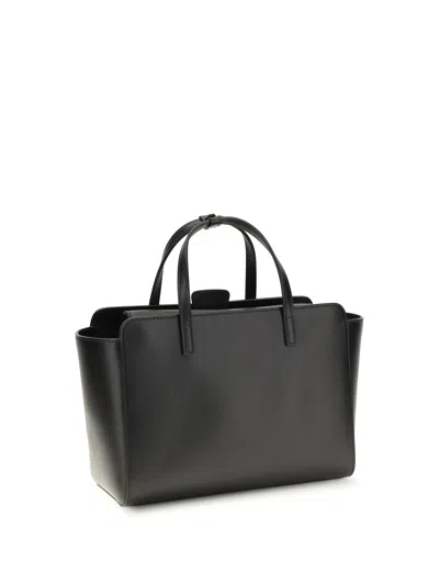 Hidesins Calf Leather Shoulder Bag In Black