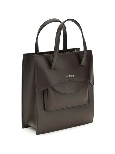 Hidesins Calf Leather Shoulder Bag In Brown