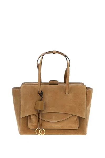 Hidesins Camel Brown Flap L Suede Crossbody Bag In Pattern