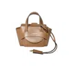 Hidesins Caramel Leather Flap Xs Mini Shopper Bag In Brown