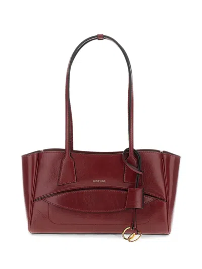 Hidesins Red Shopper S Brushed Leather Shoulder Bag