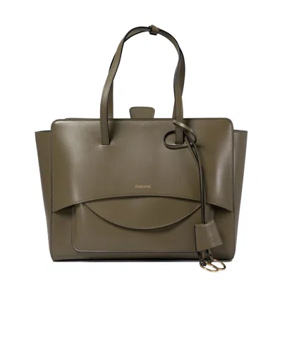 Hidesins Double Handle Shoulder Bag In Green