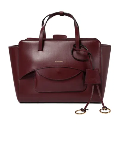 Hidesins Double Handle Shoulder Bag In Red