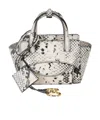 Hidesins Python-print Flap Xs Double Handle Leather Handbag In Ivory