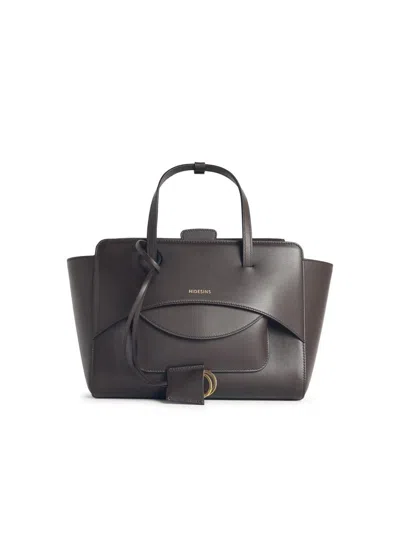 HIDESINS HIDESINS 'FLAP' DARK BROWN LEATHER BAG