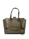 Hidesins Flap-detail Leather Tote Bag In Green