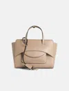 Hidesins 'flap' 'dove' Leather Bag In Sand