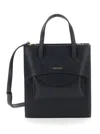 Hidesins 'flap J' Black Handbag With One Front Flap Pocket And Adjustable And Removable Shoulder Strap In Lea In Black