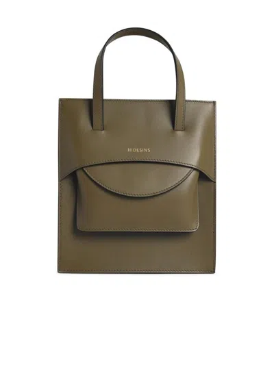 Hidesins Flap J Premiere' Muchio-coloured Leather Bag In Green