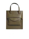 Hidesins Premier Flap Shoulder Bag With Top Handles In Green