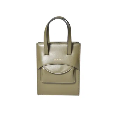 Hidesins Flap J Shoulder Bag In Moss Green Leather
