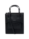Hidesins Flap Leather Mini Bag In Black