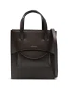 Hidesins Soft Calfskin Leather Tote Bag In Brown