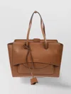Hidesins Flap Large Leather Tote Bag
