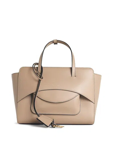 Hidesins Flap  Leather Bag In Sand