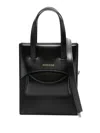 Hidesins Mini Bag With Flap And Top Handles In Black