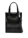 Hidesins Mini Bag With Flap And Top Handles In Black