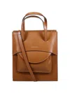Hidesins Mini Leather Bag Adjustable Strap In Brown
