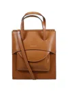 Hidesins Mini Leather Bag Adjustable Strap In Brown