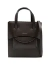 Hidesins Soft Calfskin Leather Tote Bag In Brown