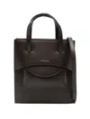 Hidesins Soft Calfskin Leather Tote Bag In Brown