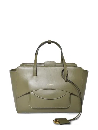 Hidesins Flap Leather Tote Bag