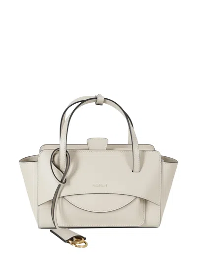 Hidesins Flap Leather Tote Bag In Yellow