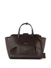 Hidesins Flap M Leather Tote Bag In Brown
