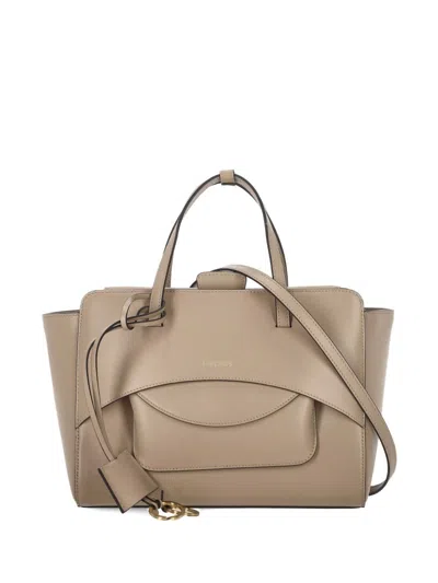 Hidesins 'flap M' Smooth Calf Leather Bag In Neutral