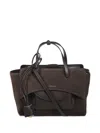 Hidesins 'flap M' Suede And Smooth Calf Leather Bag In Brown