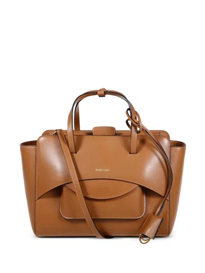 Hidesins Flap M Tote Bag In Brown
