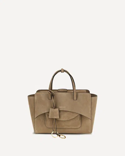 Hidesins Medium Flap Tote Bag In Brown