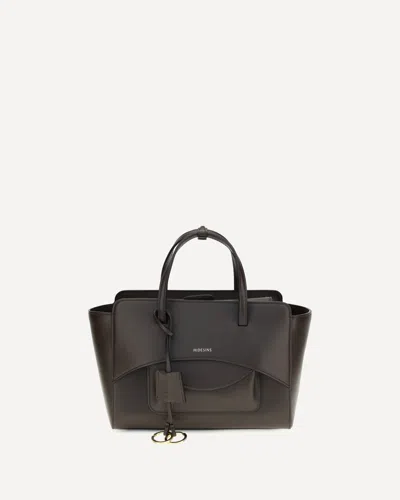 Hidesins Medium Flap Logo-detail Handbag In Brown