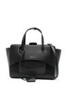 Hidesins Medium Leather Tote Featuring Shoulder Strap In Black